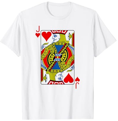Spielkarte Jack Of Hearts TShirt I Herz Bube T-Shirt
