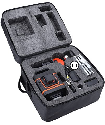 ViaGasaFamido Nivel láser 4D Línea verde Autonivelante 16 líneas Nivelador láser de haz verde de 360 ​​grados Horizontal, vertical, láser de línea cruzada para colgar cuadros, construcción