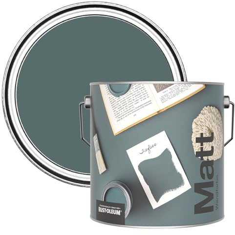 Rust-Oleum ultra strapazierfähige, extra deckende, abwaschbare, dunkelgrün matte Wandfarbe - Tiefsee 2,5 Litres