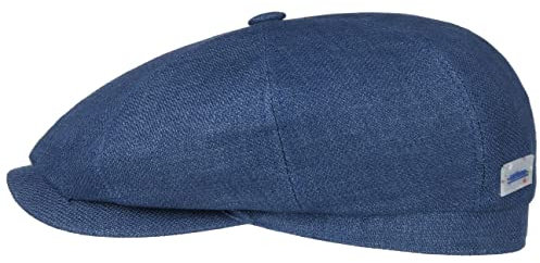 Stetson Hatteras Uni Sustainable Linen Flatcap Herren Made in The EU Frühling Sommer blau S (54-55 cm)