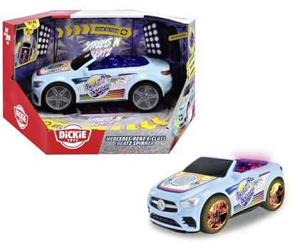 Dickie Toys - Mercedes-Benz E-Klasse Beat Spinner (23,5 cm) - tanzendes Streets N BEATZ Spielzeugauto, motorisiert, Pop-Musik & Farbwechsel, batteriebetrieben, Auto für Kinder ab 3 Jahre