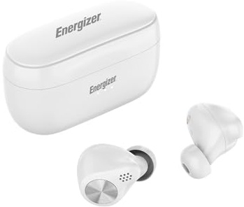 Energizer - Bluetooth-Kopfhörer 5.2, 5 Stunden Nutzung, Touch-Steuerung, Pairing, Freisprecheinrichtung, Stereo-Sound – Weiß