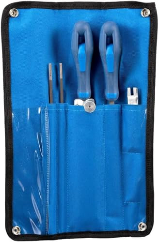 PFERD Schärffeilen SET CS-SLS-4,0 in Rolltasche | Durchmesser 4 mm| 5/32 Für Kettenteilung 1/4 und 3/8 Low Profile | 11099140 - für das komfortable und kräfteschonende Schärfen von Sägeketten.