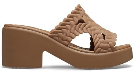 Crocs Brooklyn Woven Slide Heel Sandal med häl dam, Brown, 36/37