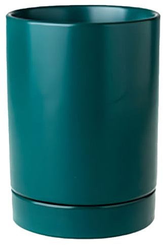 Dowbom Kitchen Utensil Holder for Countertop, Spoon Spatula Organizer, Ceramic Cooking Utensil Crock, Cutlery Holder, Chopstick Holder For Kitchen (Green,4.2)
