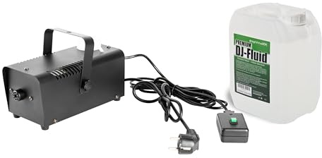PURElight Nebelmaschine Set, Fog 400 mit 5L Fluid, 70m³/min Ausstoß, 400W Heizleistung, Fernbedienung, Kompakte Größe, Leichtgewicht, Ideal für Events und Partys
