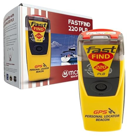 McMurdo FastFind 220 PLB | 406 MHz | GPS | sans abonnement | Étanche | Flottant | Compact | Léger | 121,5 MHz | Couverture Mondiale (Programmé pour Le Royaume-Uni)