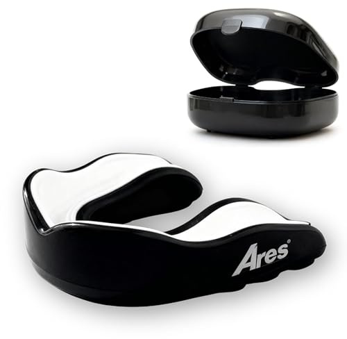 Ares Fightwear® ProLine Mundschutz Boxen inkl. Aufbewahrungsbox für Kampfsport, MMA & Athleten I Maximaler Zahnschutz dank idealer Passform in TOP Qualität I Profi Mouthguard für Herren & Damen