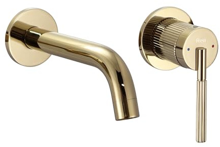 Rea Einhebel-Unterputz-Waschtischarmatur Argon Js-622704G + Box Gold, Messing, Modernes Design - 11X22,5X11CM