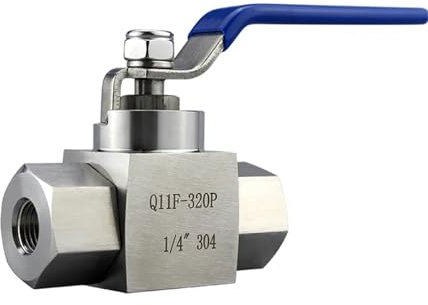 1/8 1/4 3/8 1/2 3/4 1 BSP Female High Pressure Ball Valve 304 Stainless Steel 2230 PSI(1 Inch)