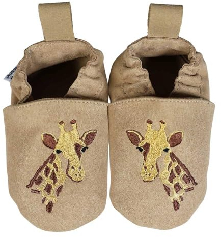 HOBEA-Germany veganska barnskor RecyStep Giraff beige 18/19 (6-12 Monate) Gripande gångsula