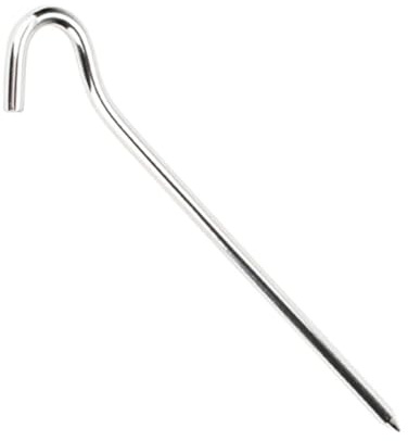Hemobllo 10piezas Clavijas de Tienda Estacas para Camping y Toldo de Tienda de Campaña Forma de Signo de Interrogación Estacas de Aluminio