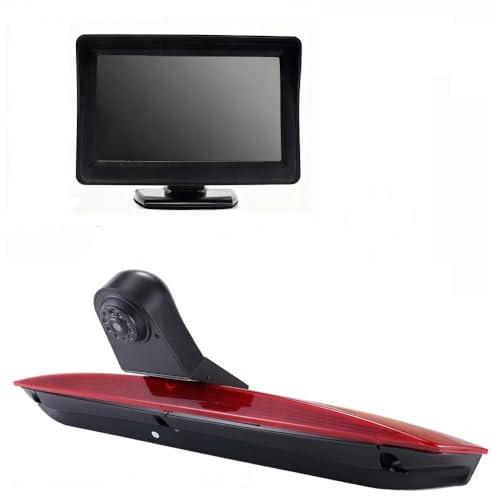 4,3 tums LCD-skärm + bromsljus backkamera parkeringshjälp kamera ersättning för Mercedes Benz Vito 639 Bj 2019 W447 109 111 114 BLUETEC LWB låda CDI Van tredje dubbel dörr Transporter MPV från 2015