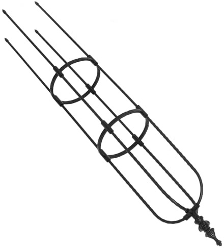 BESTonZON Enrejado de Jardín Metálico Resistente 8mm Tubo Negro 120cm Alto Soporte para Plantas Trepadoras Exterior Obelisco Estructura Escalada Macetas Patio