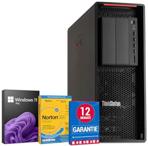 Lenovo ThinkStation P520 PC Computer Intel Xeon W-2135@ bis zu 4,5 GHz 32 GB 1000 GB mit Windows 11 Pro & GRATIS Bluetooth, WLAN & Antiviren-Software inkl. 12 Monate Garantie (Generalüberholt)