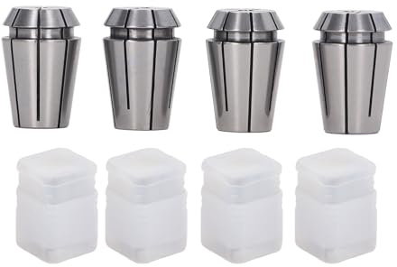 4-teiliges Federklemmen-Set ERG20, CNC‑Gravier‑ und Fräs‑Drehmaschinen‑Spannstock‑Werkzeug, hochpräzises Klemmset mit Aufbewahrungsbehältern für Rotationswerkzeuge und