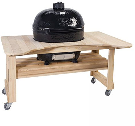 Tisch aus Zypressen-Holz für den Primo Oval XL