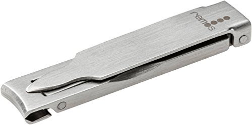 REMOS Nagelknipser mit Nagelfeile - flach & kompakt aus rostfreiem Edelstahl 6cm