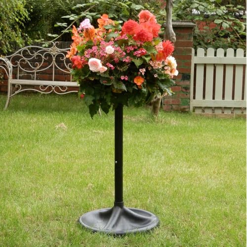 YouGarden - Easy Fill Hanging Basket Pedestal Planter for Gardens and Patios