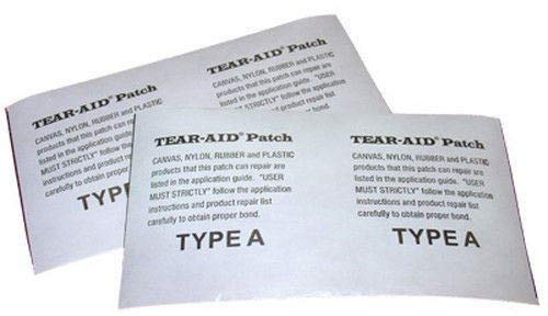 Tear Aid Selbstklebender Reparatur-Flicken Typ A für Zelte, Drachen, Gummiboote, Segel, Stoffe