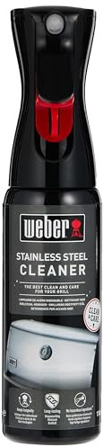Weber Detergente per Acciaio Inossidabile 300ml, Fino Spray Nebbia, Ridona Lucentezza agli Elementi, Rimuove Grasso e Pulisce Le Superfici in Acciaio Inossidabile Senza Striature (17682)