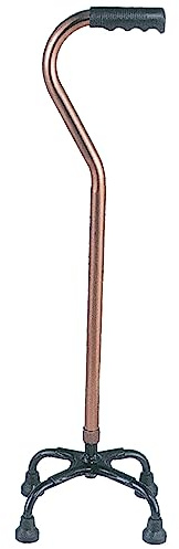 Gima Bastón de 4 patas Q3, de bronce, ligero y robusto, un apoyo para personas con movilidad reducida, 43072