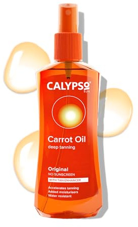 Calypso Huile de carotte originale | Sans SPF | Accélère le bronzage | Pas d'autobronzant | 200 ml