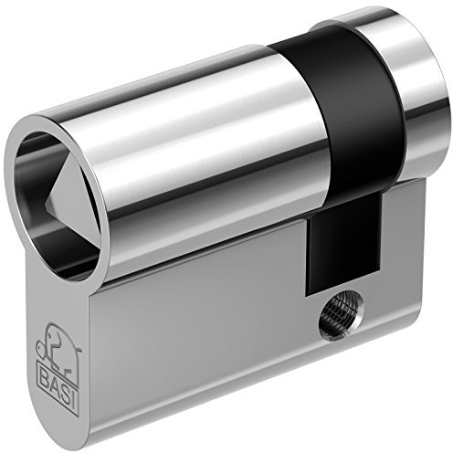 BASI Dreikant-Halbzylinder 30mm DM5020-0000-DI8 Triangular Half Cylinder 10/30 mm, Silver, Black