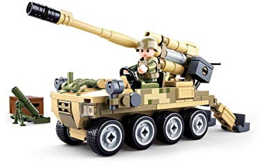 Mobile Artillerie (161 Teile) [M38-B0751], Spielset, Klemmbausteine, Soldaten, mit Spielfigur, Army, Sluban SL95611