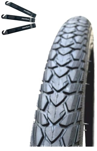 1 x Rexway Shopper Fahrradreifen Pannenschutz mit Reflex 37-622 (28 x 1 5/8 x 1 3/8) inkl. maxxi4you Reifenheber
