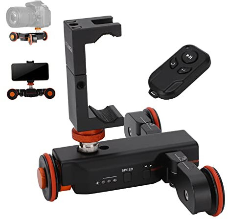 Camera Slider Dolly Électrique Professionnel avec Rail Motorisé, 3 Vitesses, Contrôle à Distance, Clip Téléphone
