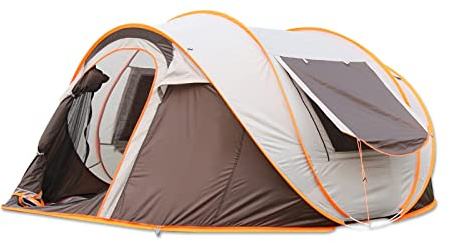 Ergocar Zelt für Camping, 3-4 Personen Ultraleichte Camping Zelte, Instant-Zelt Pop Up Sonnenschutz Zelt, Wasserdicht & Winddicht Outdoor Zelt ür Camping Wandern Angeln Trekking Festival Outdoor