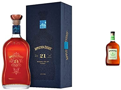 Appleton Estate 21 Years Old Rum, 70 cl & Signature Jamaica Rum, 70cl