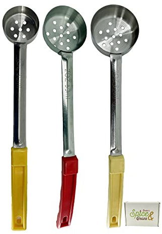 Stainless Steel Portion Control Serving Spoons | Combo Packs (1oz, 2oz, 3oz Perforated)