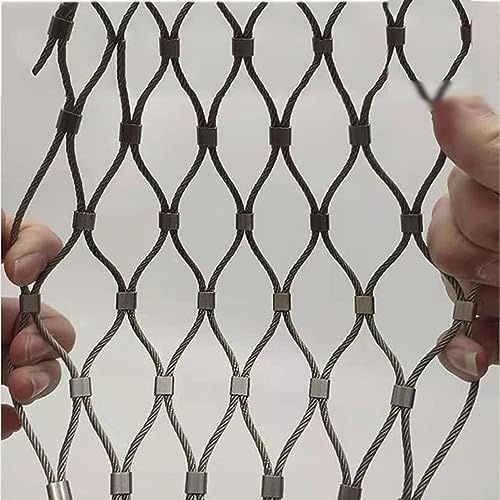 JIwqDY Grille Métallique Maille Toile INOX Filets for Jardin, Escalier Balcon Filet de Protection, Filet de Séparation, for Garde-Corps D'extérieur (Color : 10cm Mesh, Size : 1x2m)