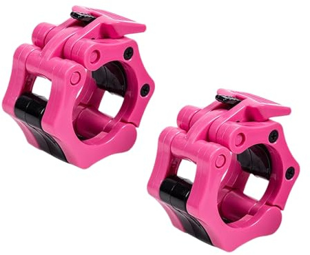 BEIBXHQQ 2 Pieces of Barbell Clamps, Weight Clamps, Dumbbell Clamps, Weight Lifting Bar Collars, Barbell Locks, 5cm Snap Barbell Clamps, Perfect for Gym and Weightlifting Use