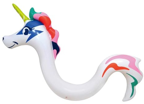 Mwqpgyh Gebogene Poolnudeln,gebogenes Design Schwimmnudel, Aufblasbare Poolnudeln, Aufblasbare Regenbogenpferd Poolschwimmer, Tier-Schwimmbadnudeln, Wasser Schwimmtier Aufblasbarer Schwimmreifen