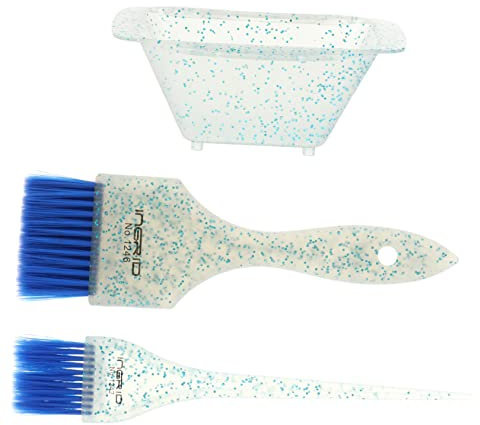 Beatifufu 2 Sätze Haar Färbemittel Zubehör Haarfärbeset Blau Rührschüssel-kit Für Haarfarbenpinsel Hervorhebender Kamm Frisierschale Rührschüssel Für Das Gesicht Blaue Accessoires Blue