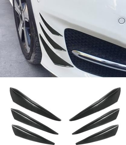 Flaconi 6PCS Aleta De Parachoques De Coche,Auto Spoiler Anteriore,Auto Paraurti Anteriore Alette Spoiler Canards Refit,Parachoques Delantero Labio,Adatto per SUV,Auto (Nero)