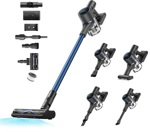 Mova S4 Detect Akku Staubsauger, bis zu 91 Minuten Laufzeit, staubsauger Kabellos LED-Display, OptiInsigh Multibodenbürste, Anti-Verhedderung, für Teppiche, Hartböden & Haustiere