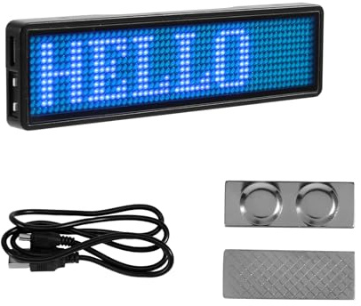 Sessleger Bluetooth LED-Namensschild, wiederaufladbar, DIY, programmierbar, Anzeige der Nachrichtentafel, ausrollbar, LED, Typ 5