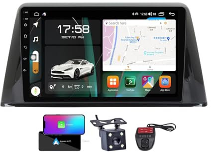 HTXPSM Android 13 Autoradio per Peuge-ot 408 1 2012-2020 Navigazione GPS FM RDS Radio 9 pollici Bluetooth 5.0 Unità principale con Wireless Carplay Android Stereo per auto player digitale con