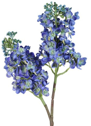 Flores artificiales de color lila, ramos de flores artificiales de lavanda, flores artificiales de delfinio, para decoración del hogar, boda, jardín (azul)