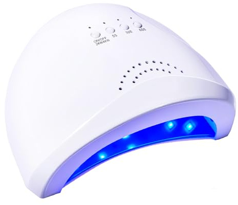 STREAMVOY Lampada per Unghie 48W LED+UV, Sensore Automatico, 3 Timer (5/30/60s), Compatta e Portatile per Ricarica Gel a Casa