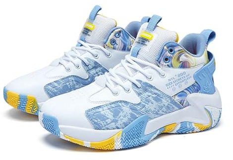 Voguerra Unisex basketskor Lätta och halkfria basketskor Casual sportskor Basketbollsfans(Blue,41 EU)