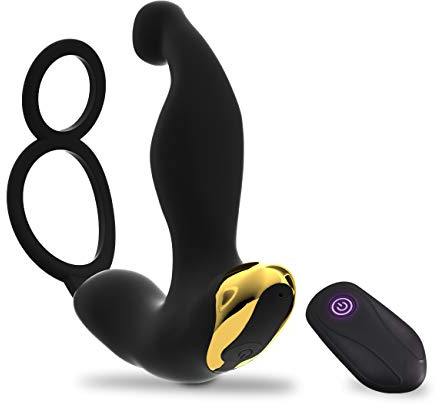 NOMIES Prostate Massager Anal Vibrator, Male Sex Toys for Men Sex Toy Anal Plug Anal Toys Adult Toys Male Vibrator Butt Plug for Women Remote Control with 10 Wiggling Vibrating Ring Paddles Ticklers