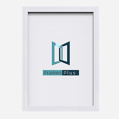 45 x 60cm Picture Frame (450 x 600mm) Wall Mounted Shatterproof Styrene Front, Portrait or Landscape Display for Posters Photos Prints Art, White