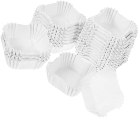 ARTSEWPLY Pirottini di Carta per Cupcake e Muffin in Carta Bianca Alimentare, 2000 Pezzi, senza Sbiadimento, Forma Elegante, per Showers e Pasticceria