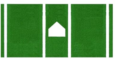 Basebollmatta slagmatta burmatta bärbar halkfri pitching övningskanna som träffar träning softboll baseboll (grön)