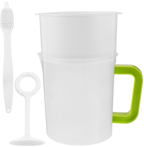 FOMIYES Soy Milk Filter and Fruit Juice Sifter Set 1.5l with Ultra-fine Mesh, Kitchen Food Strainer for Yogurt, Tea, and Nut Milk, Includes Cleaning Brush, Home Kitchen Gadget for Cold